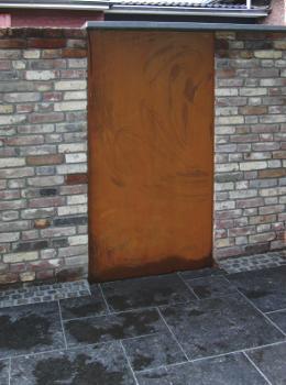 Wasserwand aus Corten-Stahl